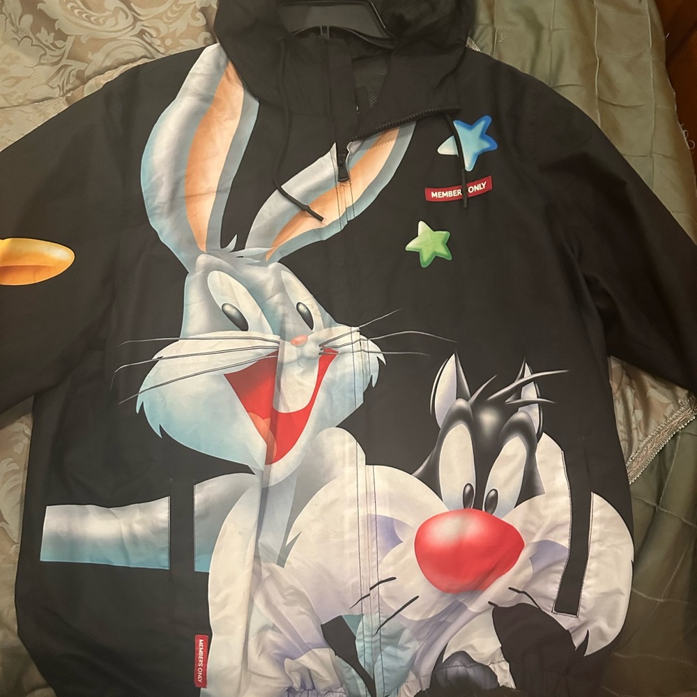 Members Only Black Looney Tunes Jacket